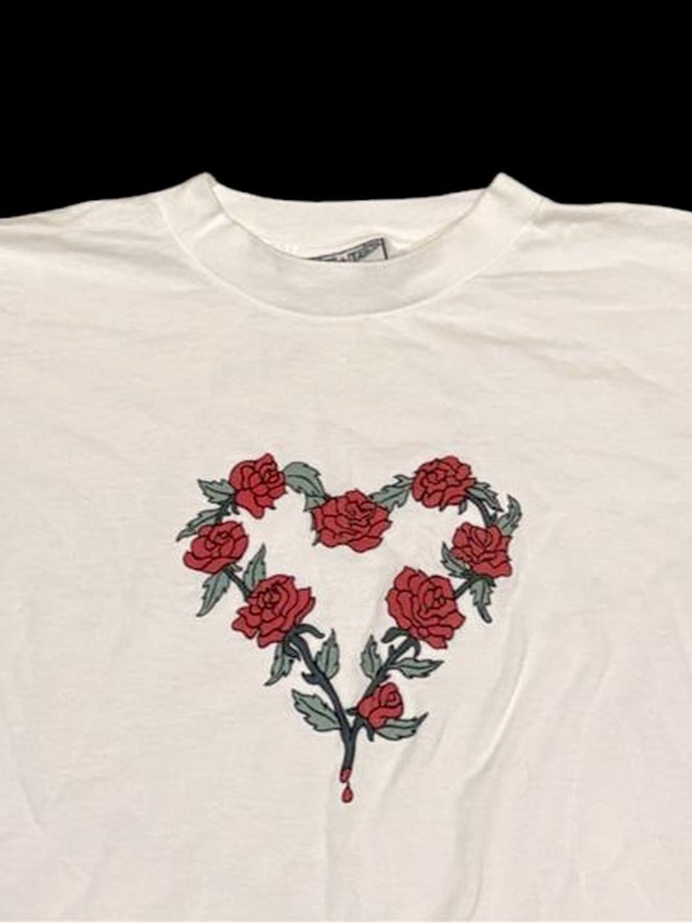 90’s vintage Hard Tail single stitch t shirt heart roses tattoo graphic
